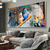 Radha Krishna Unforgetable Love Premium Acrylic Floating Wall Painting - Decor Smart