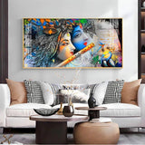 Radha Krishna Unforgetable Love Premium Acrylic Floating Wall Painting - Decor Smart