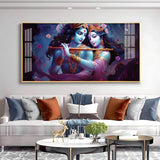 Radha Krishna Unforgetful Love Premium Acrylic Floating Wall Painting - Decor Smart