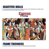 Radha Krishna with Bansuri Canvas Wall Art – Decor Smart