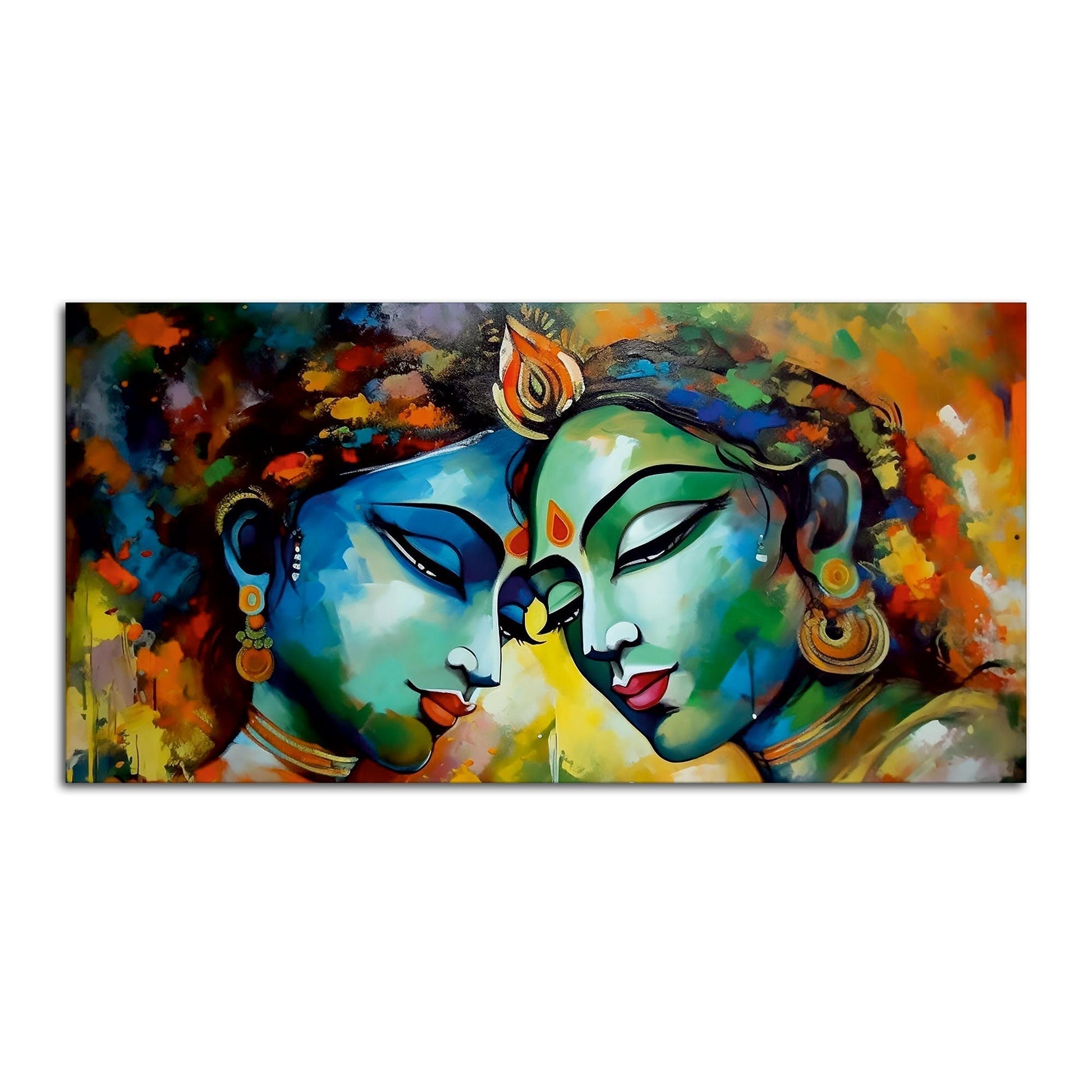 Colorful Love – Radha Rani & Krishna Wall Canvas