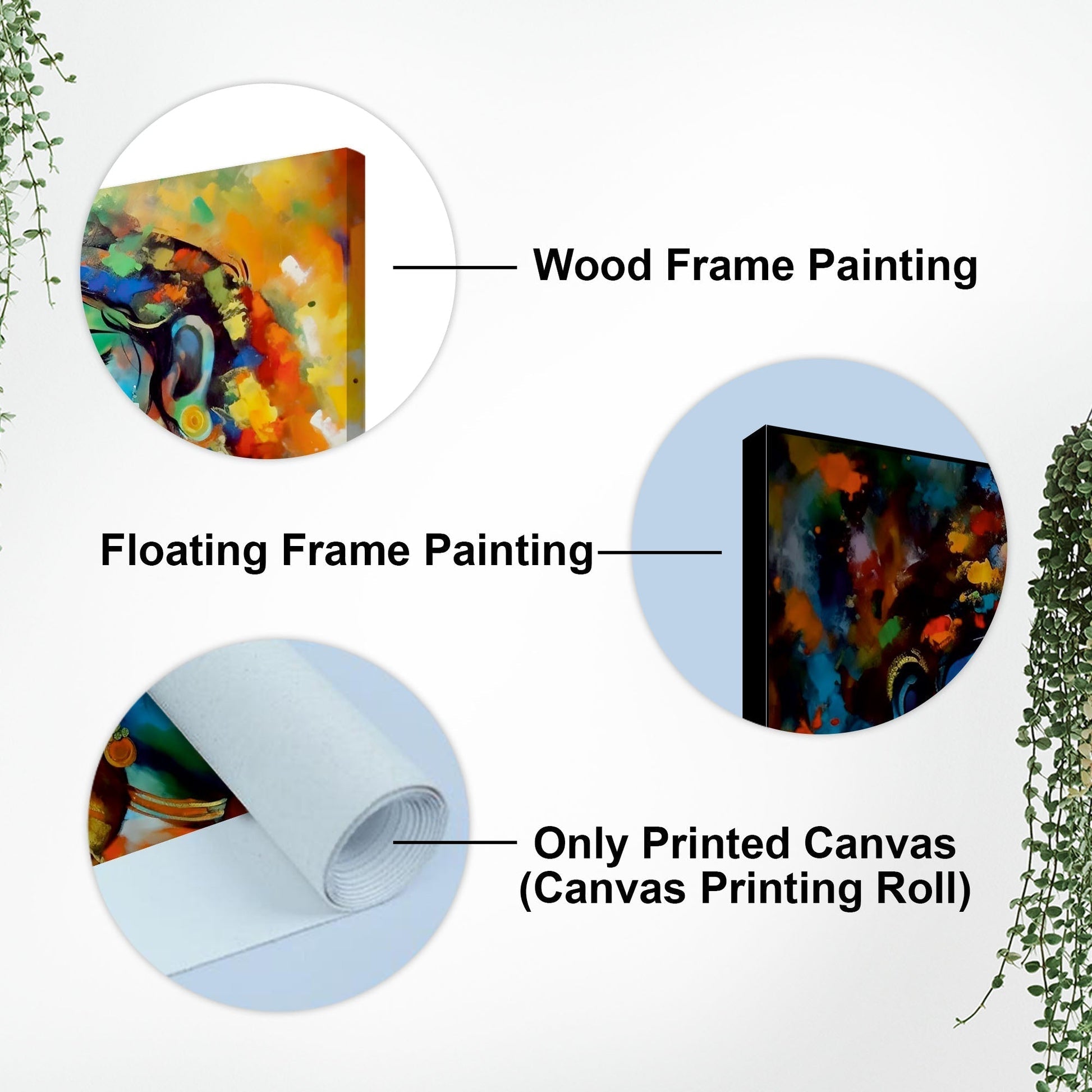 Colorful Love – Radha Rani & Krishna Wall Canvas