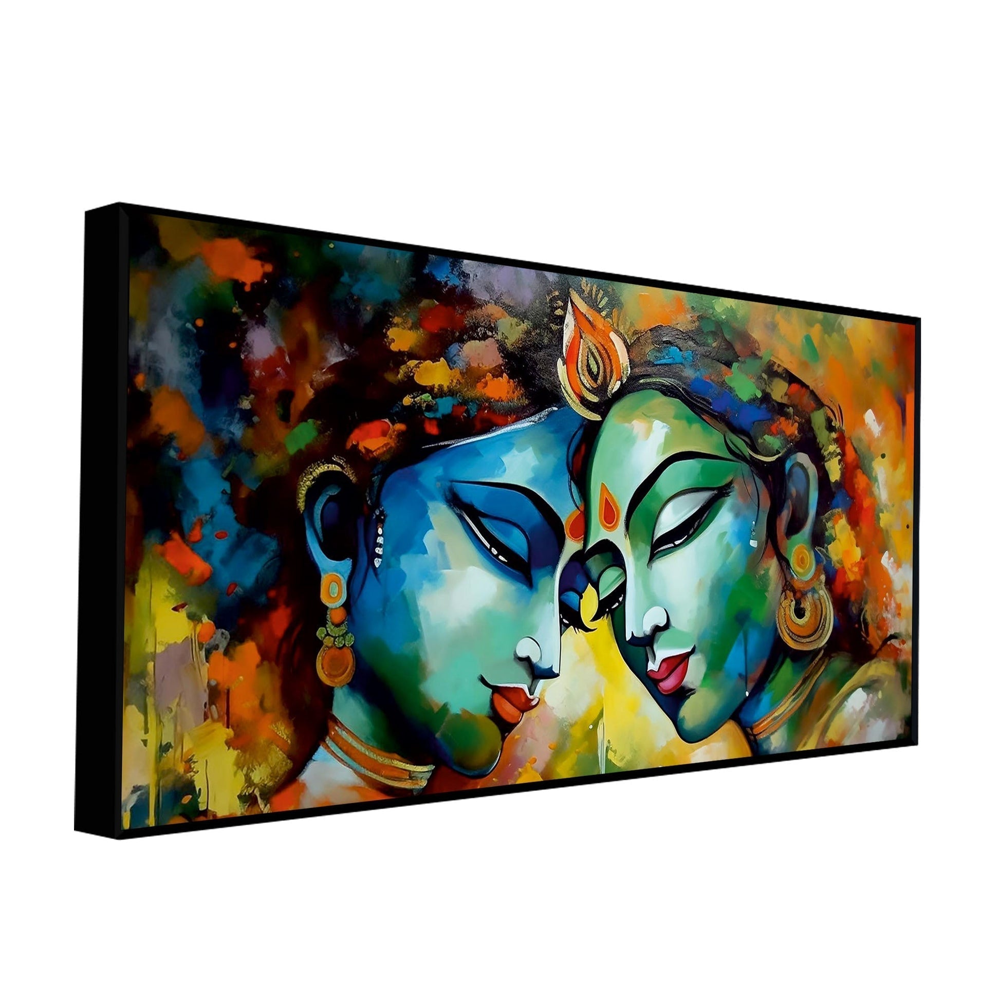 Colorful Love – Radha Rani & Krishna Wall Canvas
