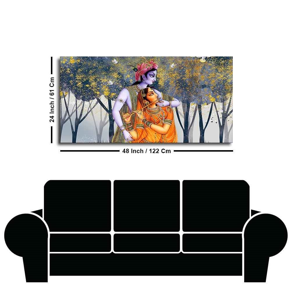Radhe Krishna Canvas Wall Painting - Decor Smart
