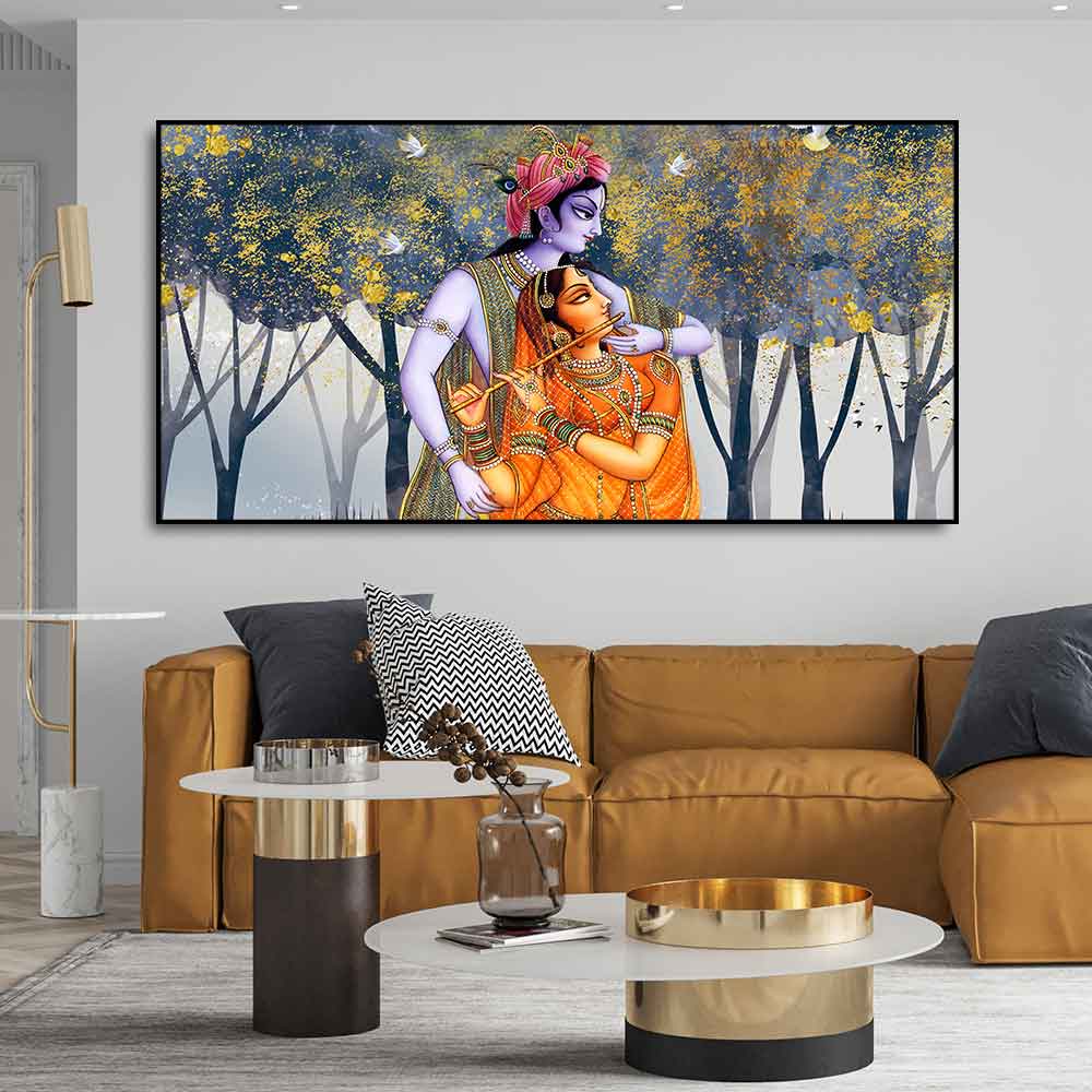 Radhe Krishna Canvas Wall Painting - Decor Smart