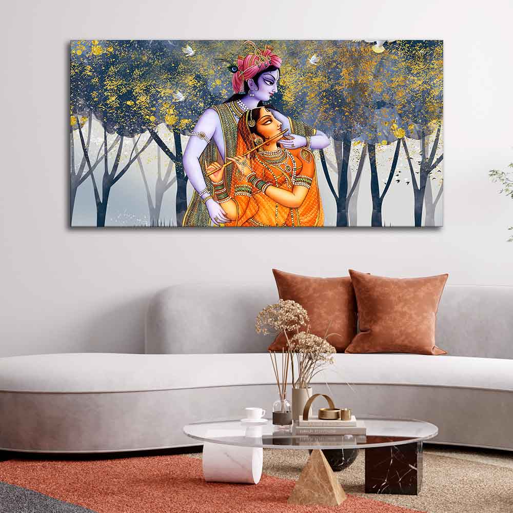 Radhe Krishna Canvas Wall Painting - Decor Smart