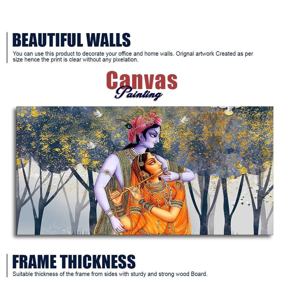 Radhe Krishna Canvas Wall Painting - Decor Smart
