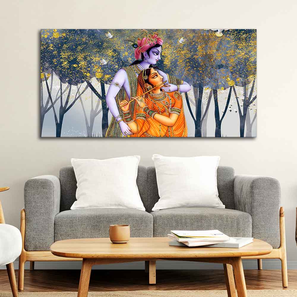 Radhe Krishna Canvas Wall Painting - Decor Smart