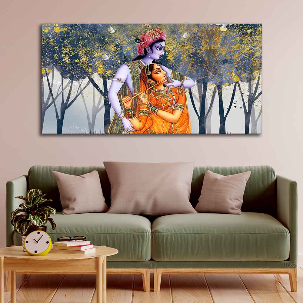 Radhe Krishna Canvas Wall Painting - Decor Smart