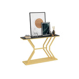 Refined Luxury Black Marble Hallway Console Table - Decor Smart