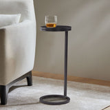 Ring Base Black Marble Designer Side Table - Decor Smart