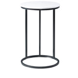 Round White Marble Designer Side Table - Decor Smart