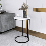 Round White Marble Designer Side Table - Decor Smart