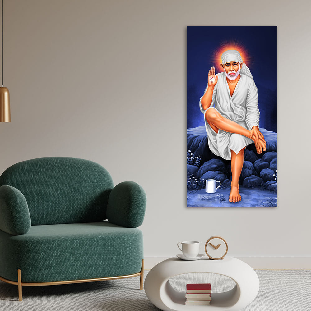 Sai Baba of Shirdi Premium Canvas Wall Painting - Decor Smart