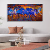 Seven Horses Running Canvas Wall Painting - Decor Smart
