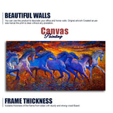 Seven Horses Running Canvas Wall Painting - Decor Smart