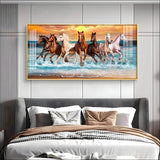 Seven Horses Running Premium Acrylic Floating Wall Painting - Decor Smart