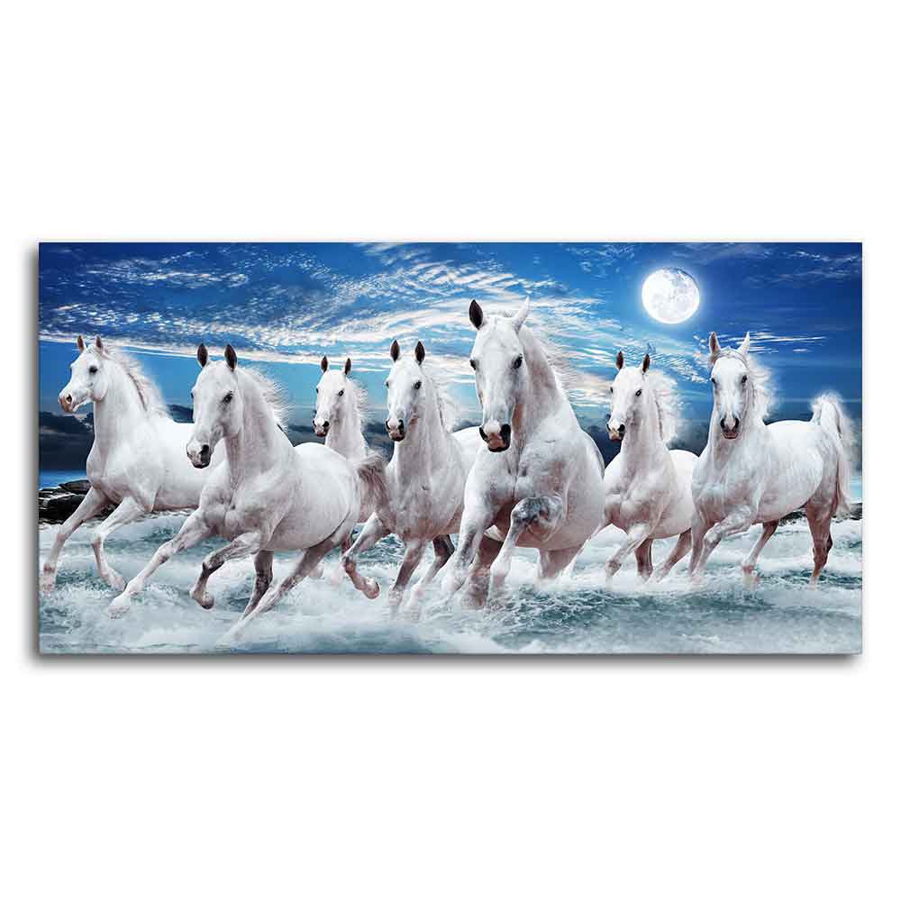 Seven Running Horses in Water – Dynamic Wall Art by Decor Smart