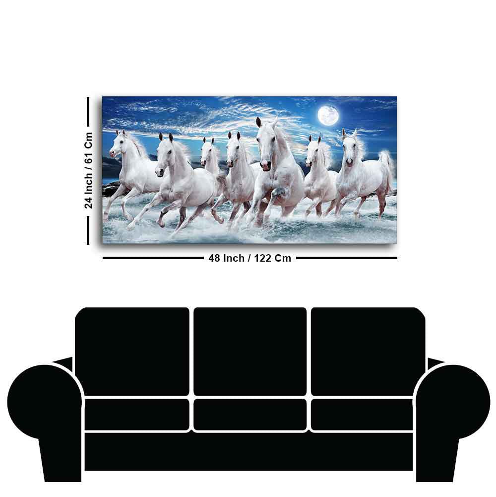 Seven Running Horses in Water – Dynamic Wall Art by Decor Smart