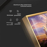 Seven White Running Horses Premium Acrylic Floating Wall Painting - Decor Smart