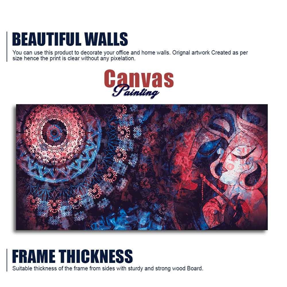 Shree Radha Krishna Ancient Indian Vedic Big Wall Painting Wall Art - Decor Smart