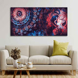 Shree Radha Krishna Ancient Indian Vedic Big Wall Painting Wall Art - Decor Smart