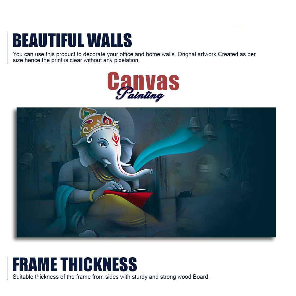 Shri Ganpati Ganesha Canvas Wall Painting - Decor Smart
