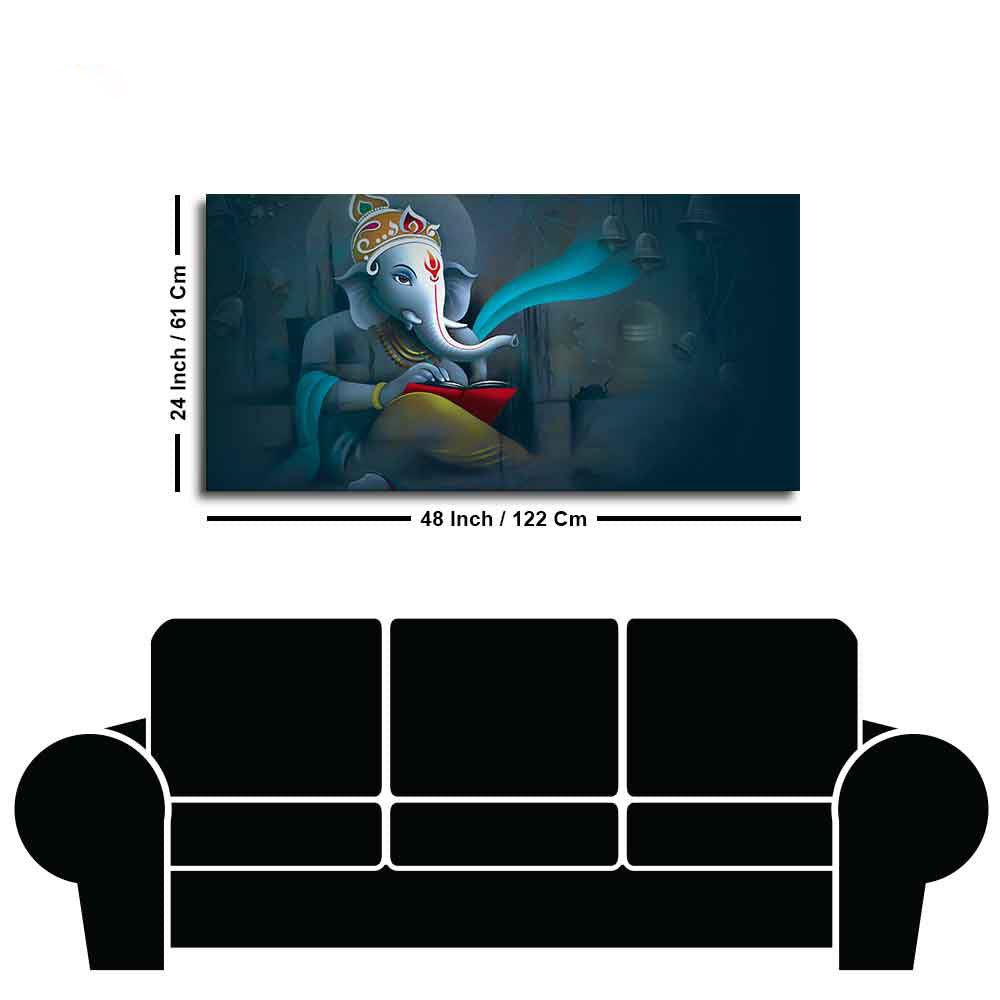Shri Ganpati Ganesha Canvas Wall Painting - Decor Smart