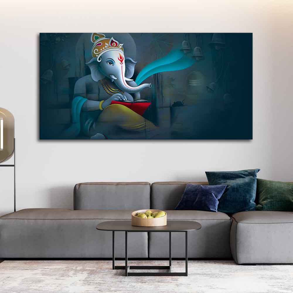 Shri Ganpati Ganesha Canvas Wall Painting - Decor Smart