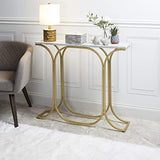 Sleek Entryway Elegance Rectangular White Marble Console Table - Decor Smart