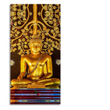 Spiritual Golden Gautam Buddha Premium Canvas Wall Painting - Decor Smart