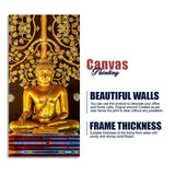 Spiritual Golden Gautam Buddha Premium Canvas Wall Painting - Decor Smart
