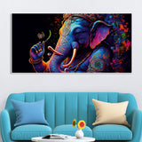 Spiritual Statue of Lord Ganesha Canvas Wall Painting - Decor Smart