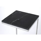 Square Black Marble Modern Designer Side Table - Decor Smart