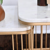 Square Tethered Metallic Table Set of 2 - Decor Smart