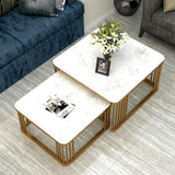 Square Tethered Metallic Table Set of 2 - Decor Smart
