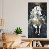 Stunning White Horse Premium Art Canvas Wall Painting - Decor Smart
