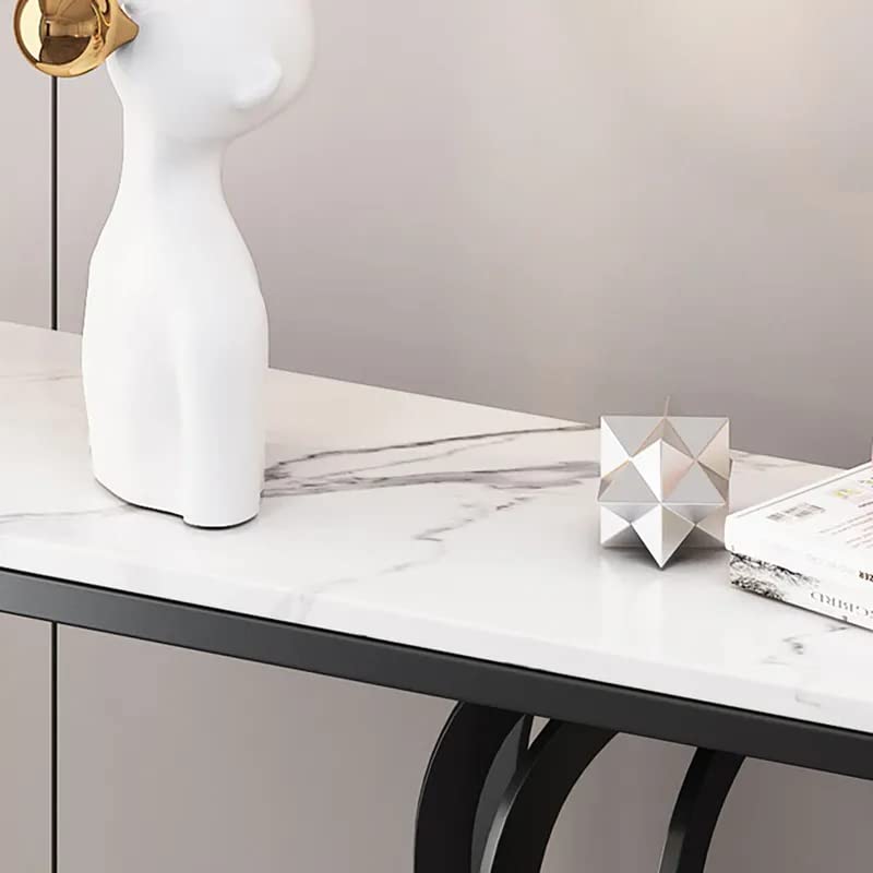 Stylish White Marble Top Console Table - Decor Smart