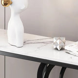Stylish White Marble Top Console Table - Decor Smart