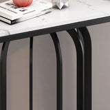 Stylish White Marble Top Console Table - Decor Smart