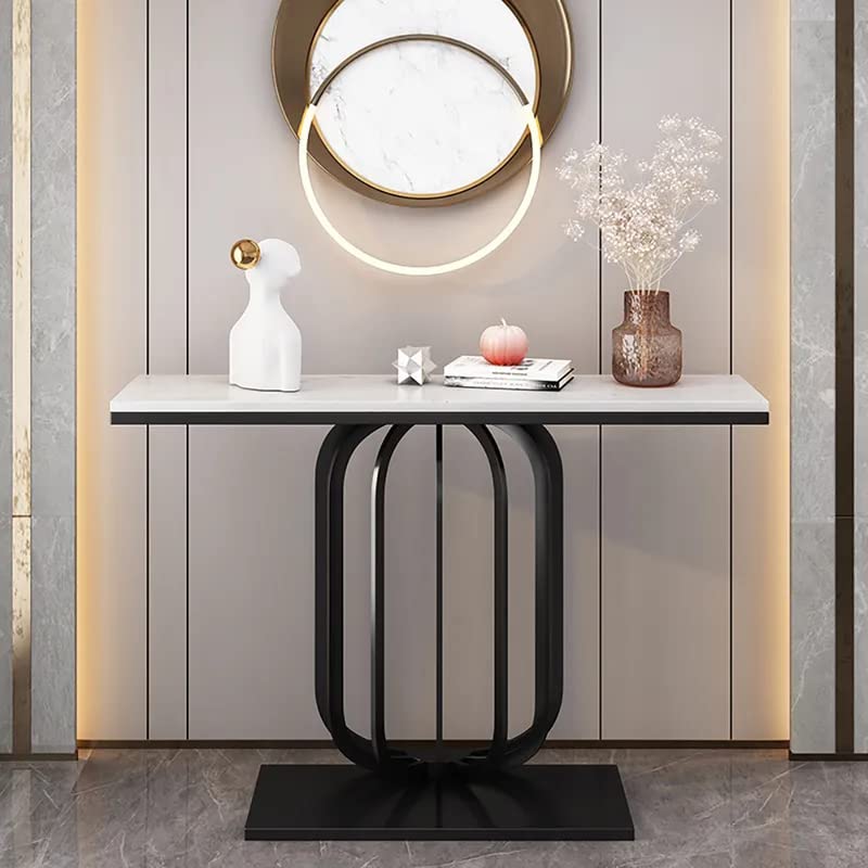 Stylish White Marble Top Console Table - Decor Smart