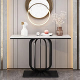 Stylish White Marble Top Console Table - Decor Smart