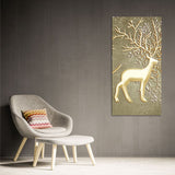 Swamp Deer in Forest Premium Canvas Wall Painting - Decor Smart