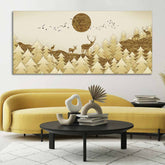 Swamp Deer in Forest Premium Wall Painting - Decor Smart