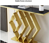 The Essence Of Style Black Marble Golden Console Table - Decor Smart