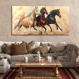 Three Running Horses Wall Painting – Premium Quality Decor - Decor Smart