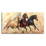Three Running Horses Wall Painting – Premium Quality Decor - Decor Smart