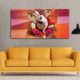 Traditional Lord Ganesh Canvas Wall Painting - Decor Smart