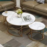 Trio Golden Nesting Tables Set of 3 - Decor Smart