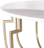 Unique Design White Marble Golden Metal Center Table - Decor Smart